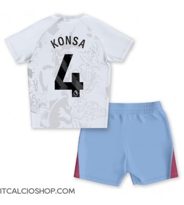 Aston Villa Ezri Konsa #4 Seconda Maglia Bambino 2023-24 Manica Corta (+ Pantaloni corti)